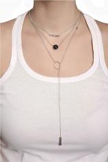 Colier handmade din argint cu onix